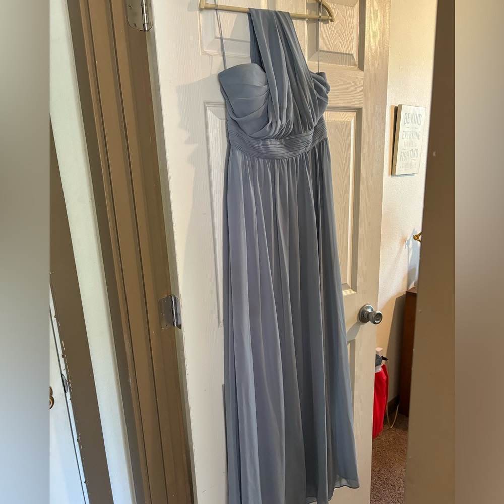 Birds Grey Grace Convertible Dress in Dusty Blue